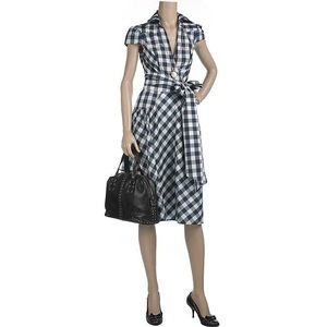 Diane Von Furstenburg Clarence Tafetta Silk Wrap Dress